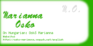 marianna osko business card